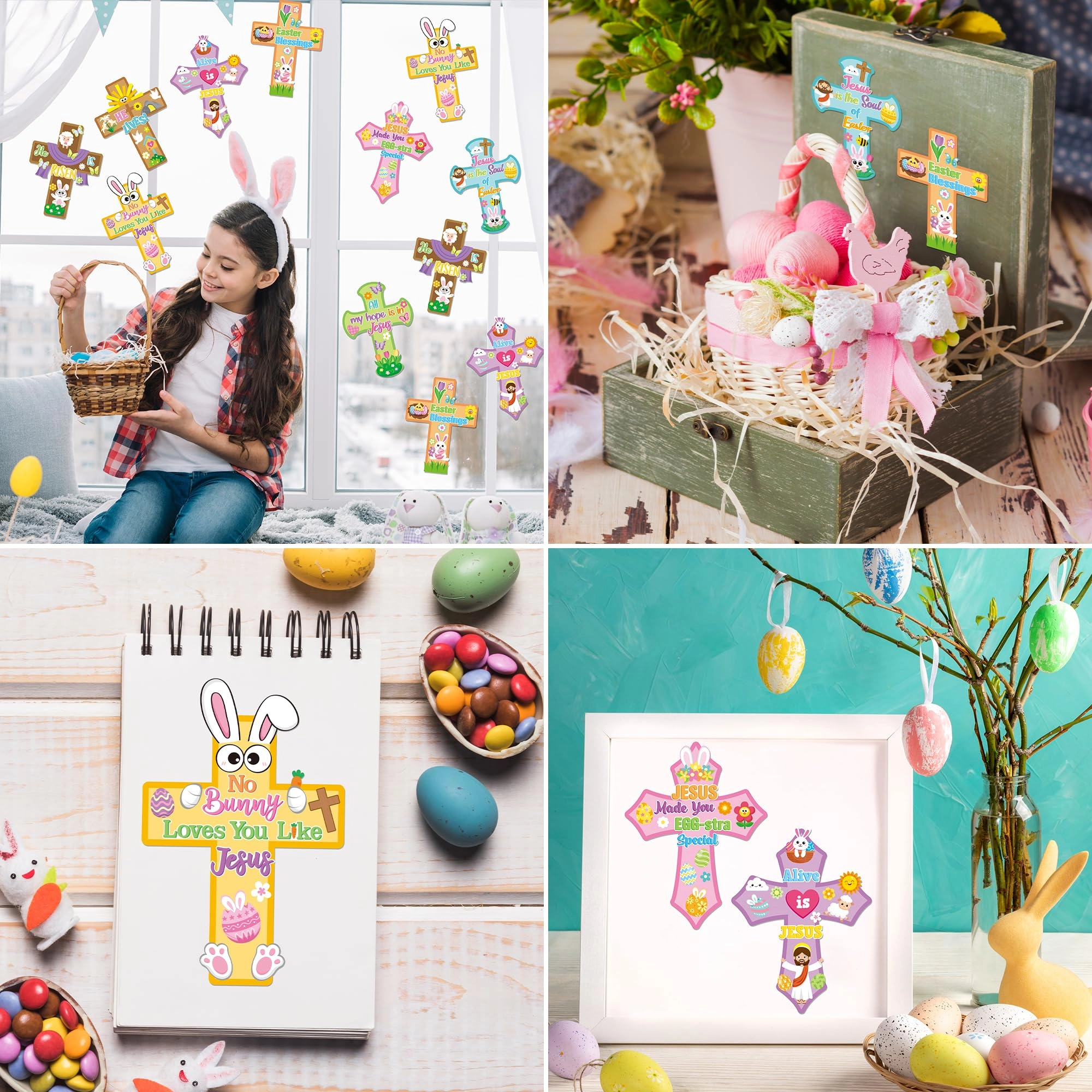 Easter Cross Face Sticker - 40