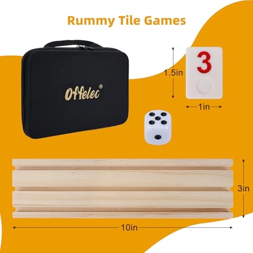 Rummy Tiles - 106 Tiles 4 Double Tile Holders