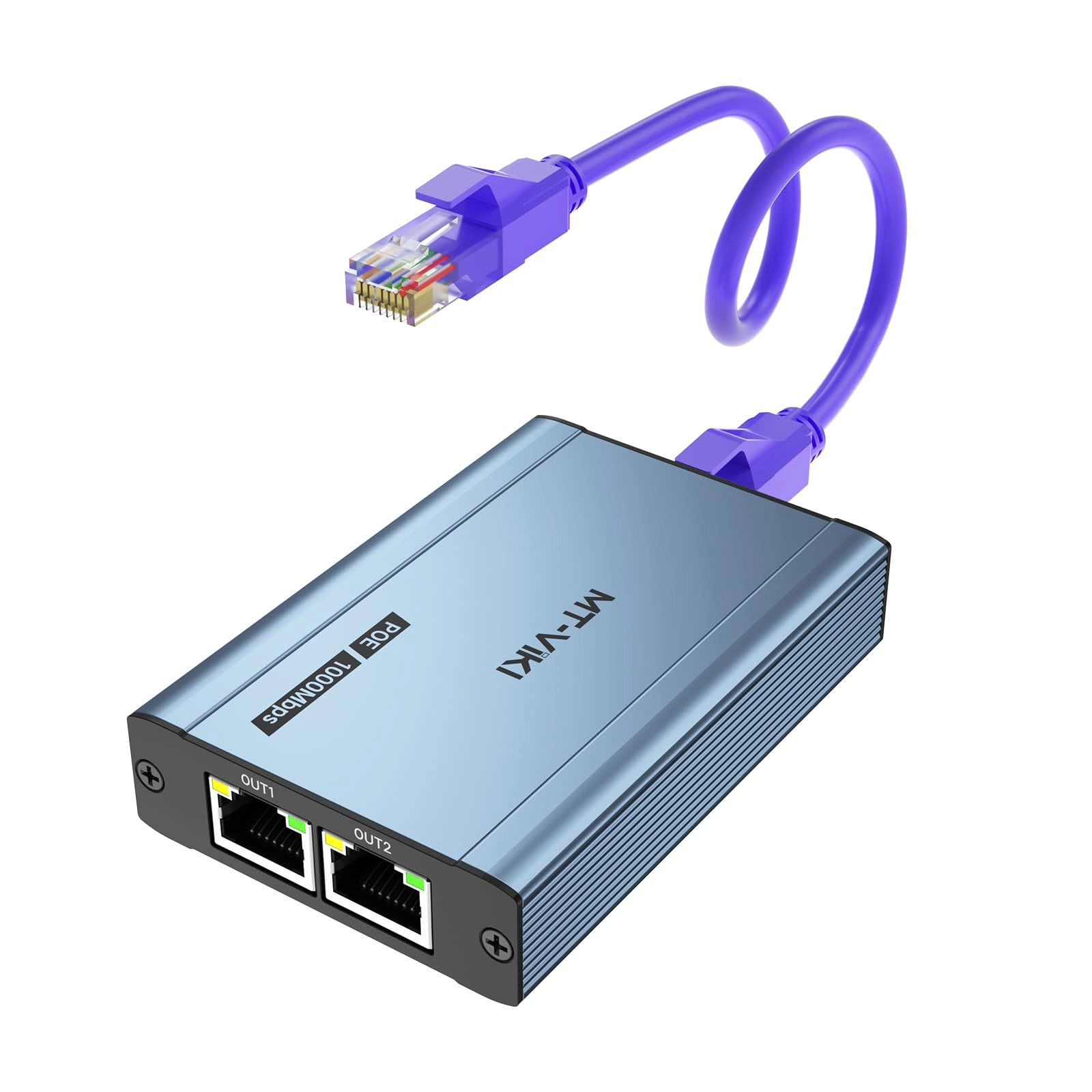 MT-VIKI Ethernet Poe Splitter - Dual Rj45 Cat5E/6/7/8 1000Mbps