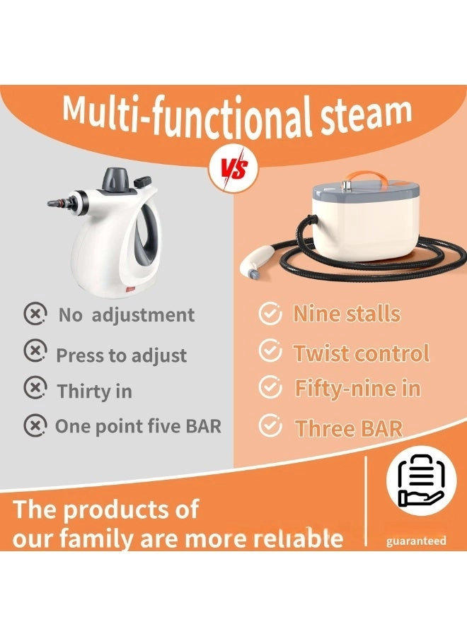 Portable Professional Steam High Pressure Cleaner - Handheld 247cm power cord