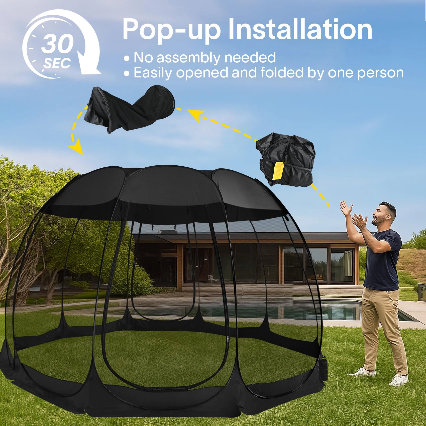 Pop Up Screen House - 9 square meters