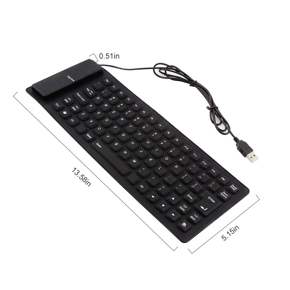 Foldable Silicone Keyboard - Wired