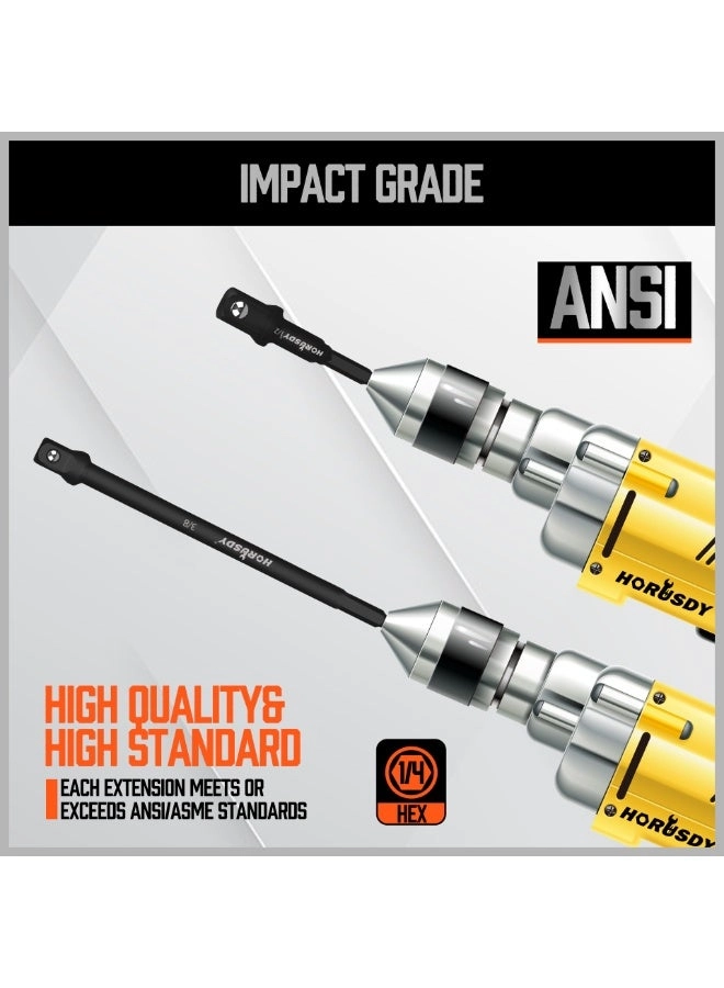 Impact Driver Socket Adapter - 6PCS 3-Inch 6-Inch 1/4" 3/8" 1/2"