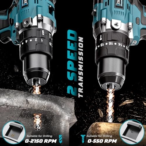 Cordless Drill Set - 18V Brushless 1/2" Keyless Chuck