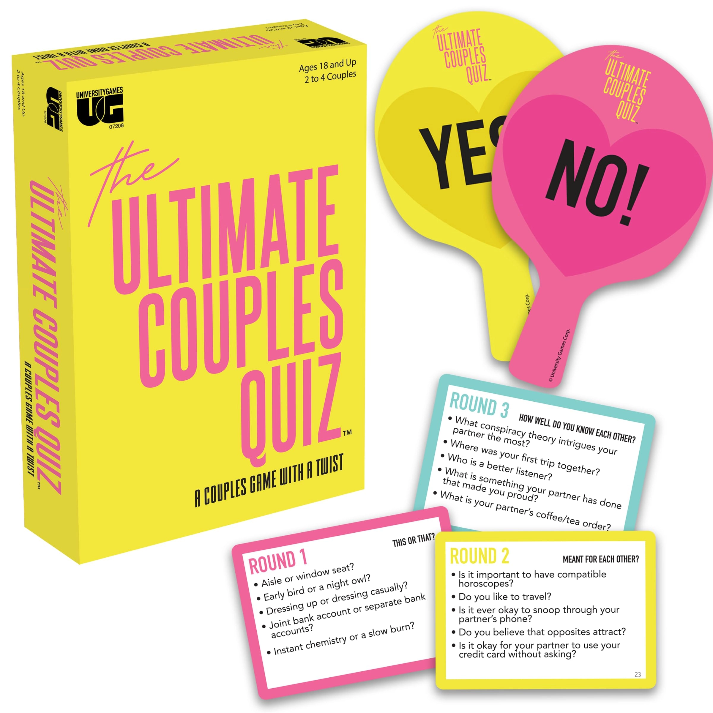 University Games Ultimate Couples Quiz - English 18 and Up 300 conversation cards