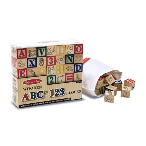 AAAA&AA(Melissa&Doug) ABC/123 Blocks - 123 pieces