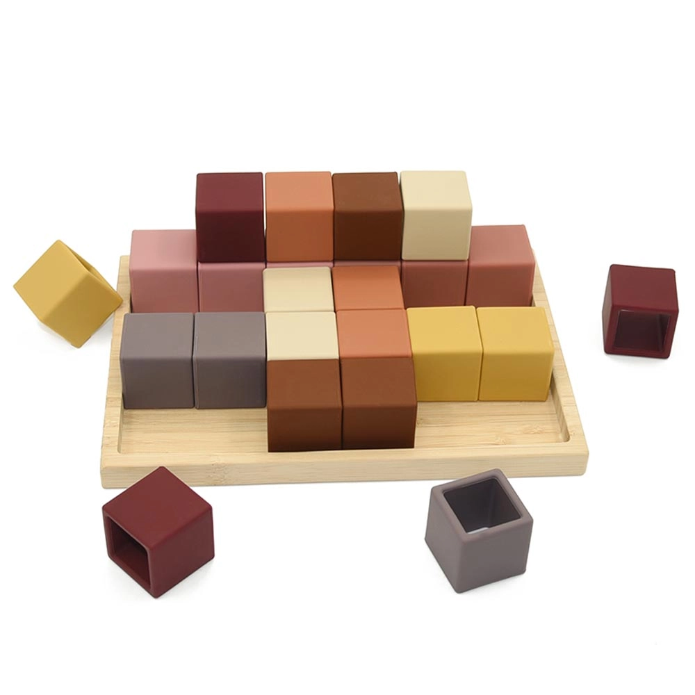 Silicone Cube Puzzle - Suitable for 3 years and above 24pc