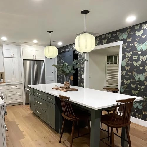 Antique Black Milk Glass Ceiling Light Fixture - 9.8 Inch Green