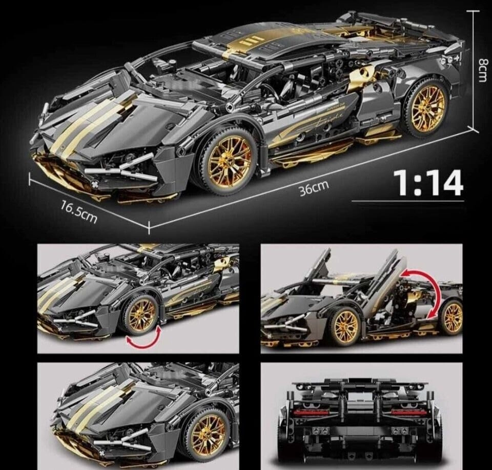 Sports Car Building Set - 1259 pcs