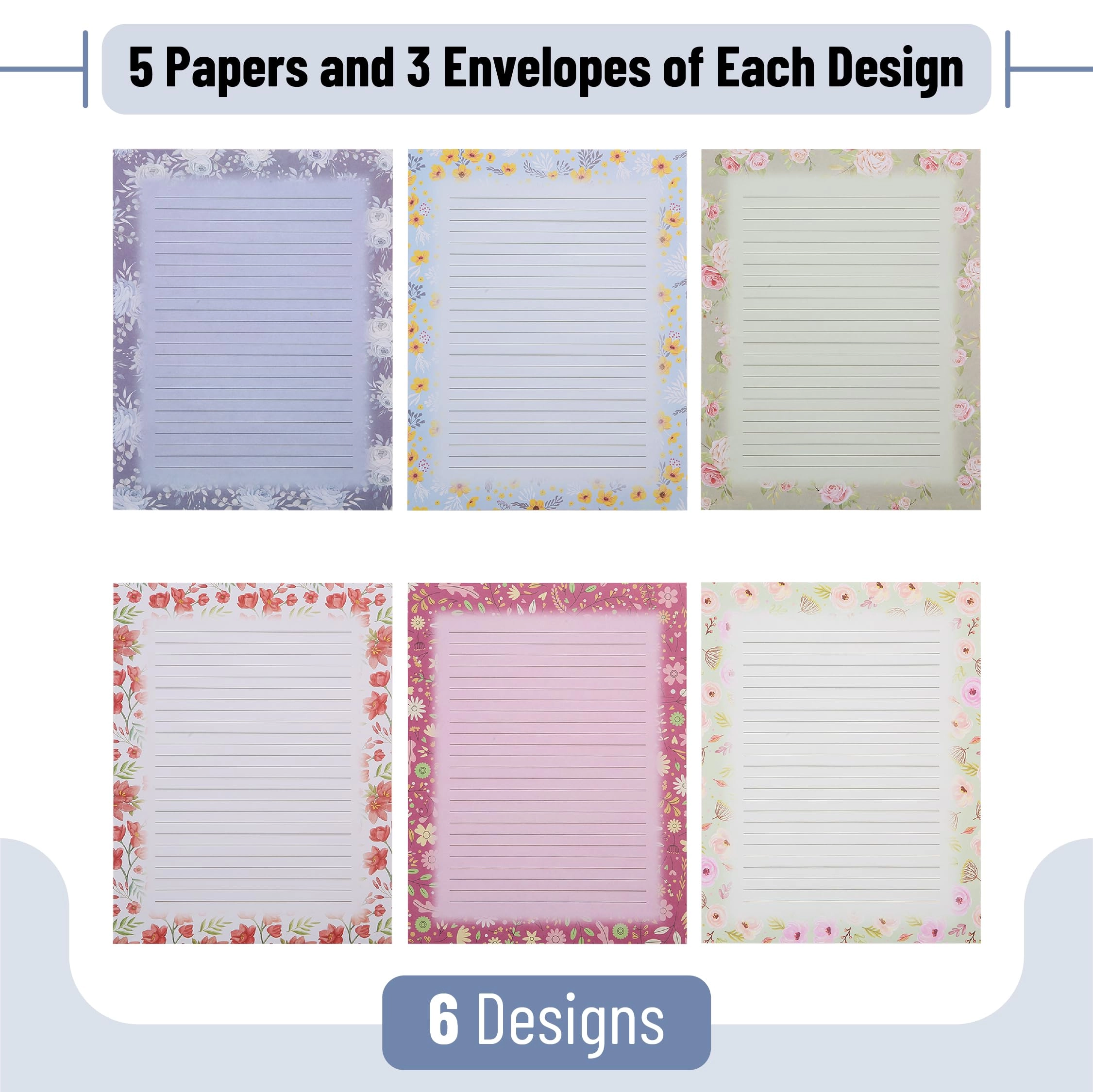 Letter Set - 30 Sheets 18 Envelopes Lined