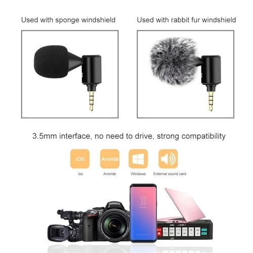 Adjustable Mini Microphone 3.5mm-Mini-Jack+USB Microphone