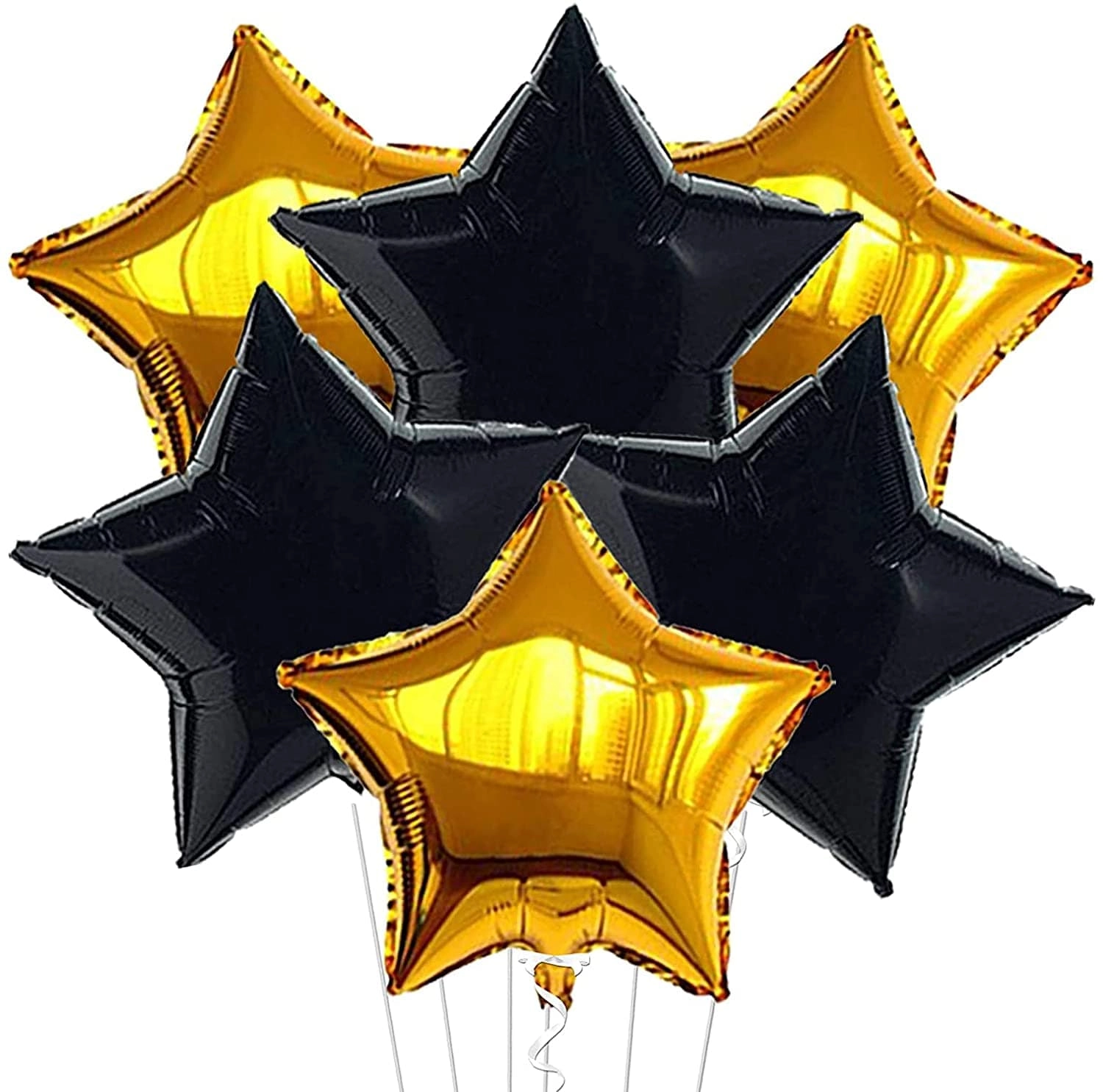 Party Time Trading LLC Star Foil Balloons - 6-Pieces Wedding Anniversary Birthday