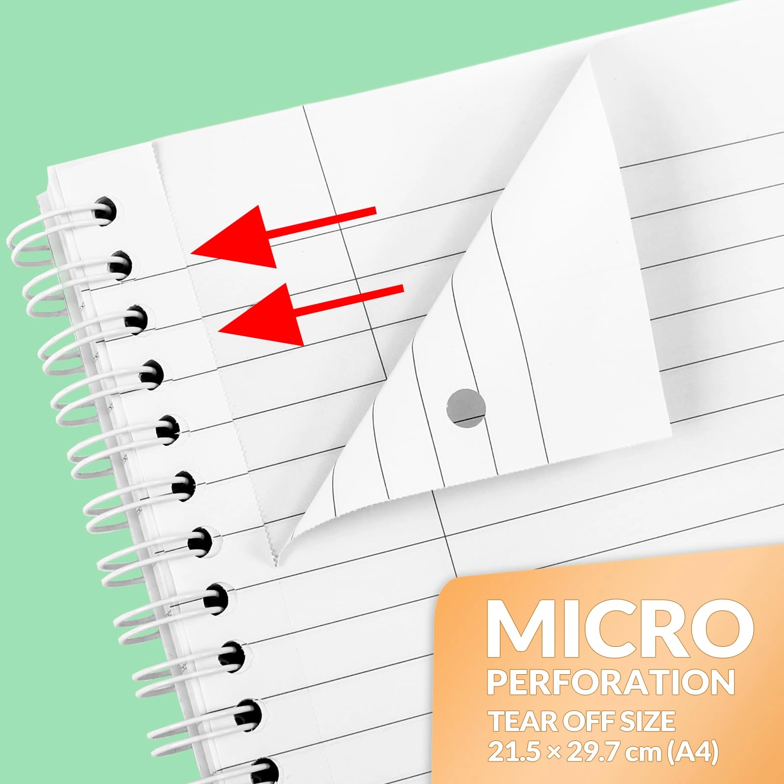 Notebook A4 Spiral - Lined 100 Sheets