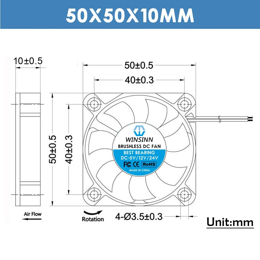 Fan - 5Pcs 50mm