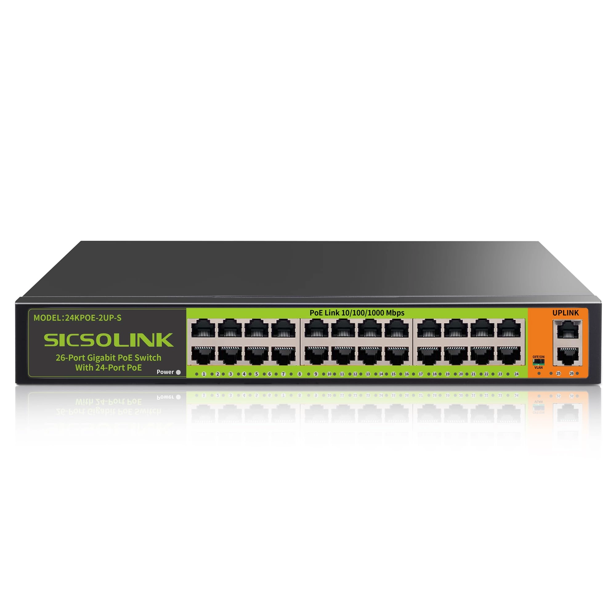 24 port poe switch|gigabit uplink 24-Ports