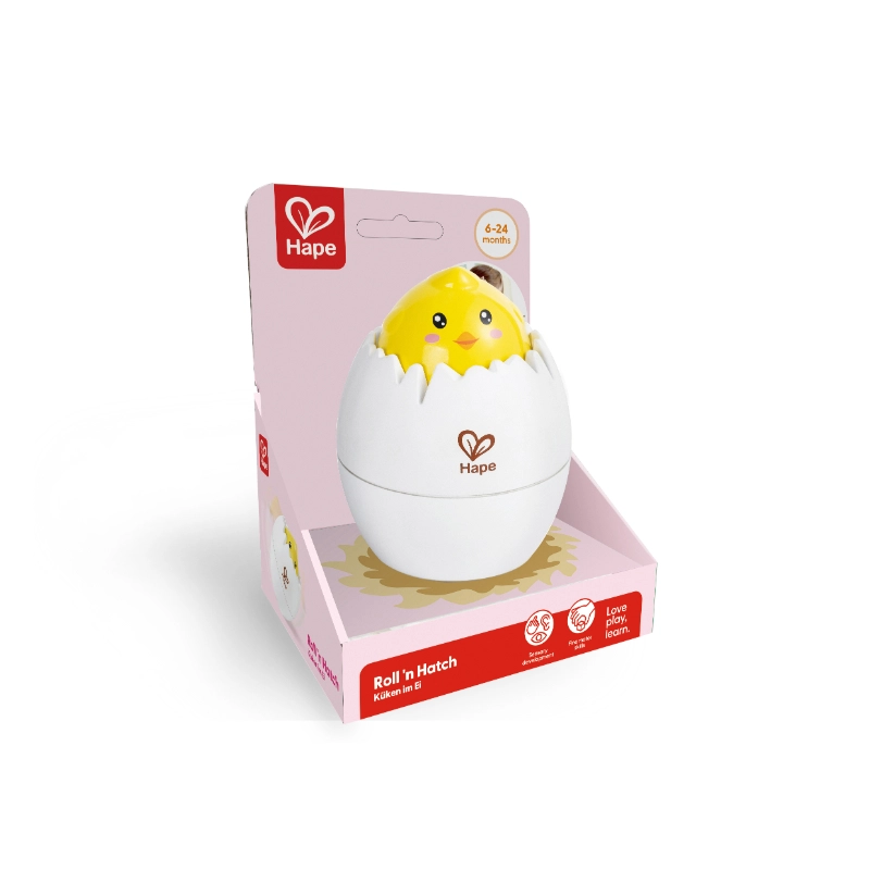 Hape Roll 'N Hatch Pop Up Egg Toy - 6 to 24 months