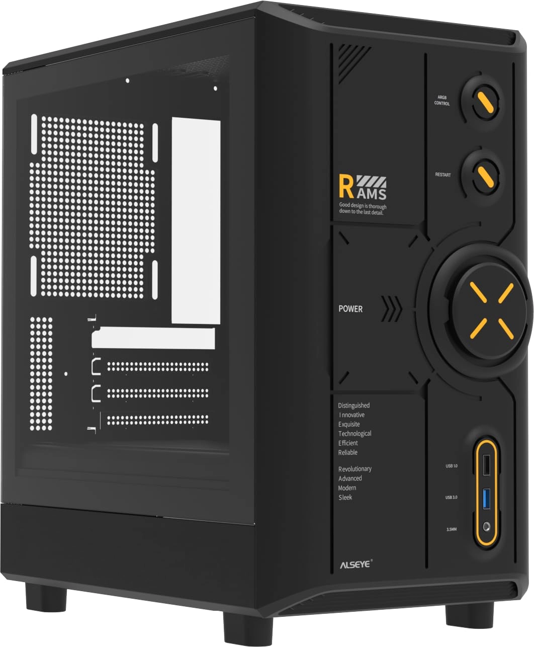 ALSEYE Rams2.0 - Tempered Glass Side Panel Mid Tower