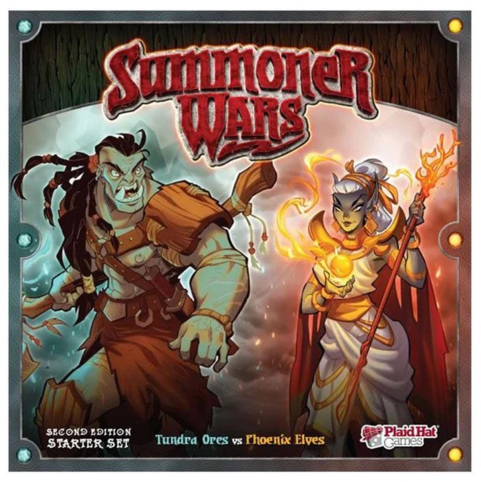 Plaid Hat Games Summoner Wars: Second Edition Starter Set - Phoenix Elves vs Tundra Orcs - Card Game
