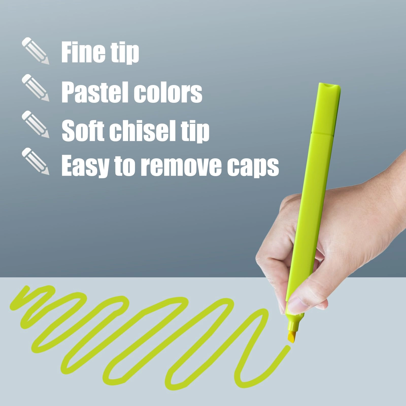 Aesthetic Cute Highlighters - Multicolor Chisel