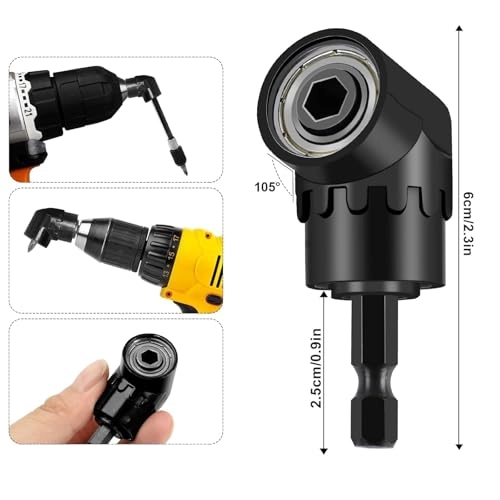 Angle Screwdriver Attachment Set - 14-Piece 1/4 Inch Hex Shank