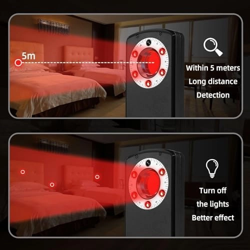 Hidden Spy Camera Detector - Portable RF/Wireless Signal Scanner