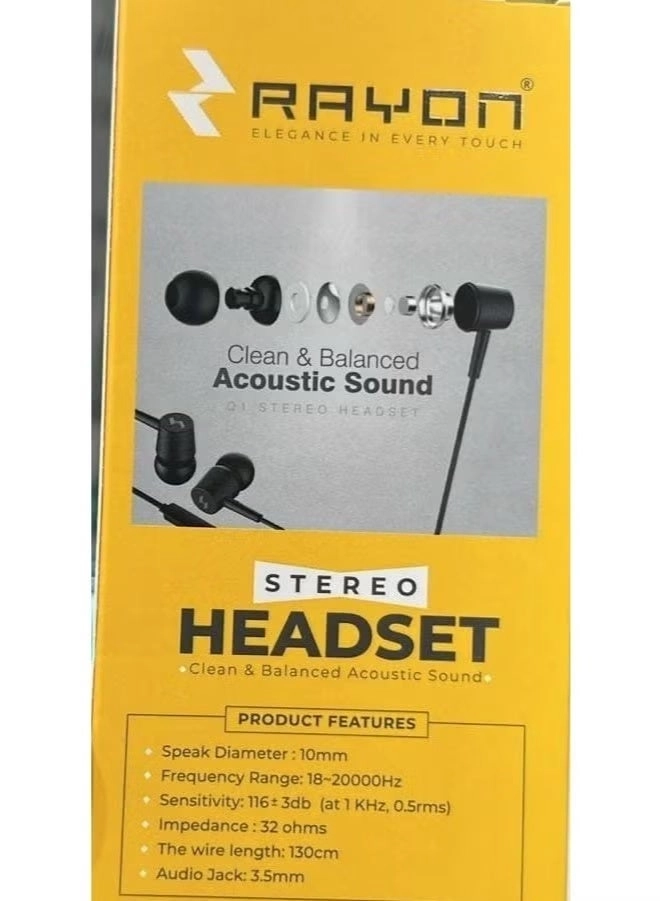 RAYON Q1 Wired Headset