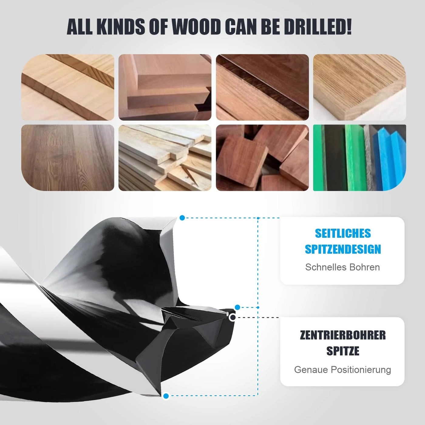 Auger Drill Bit - Top 1045 High Carbon Steel 7/8""