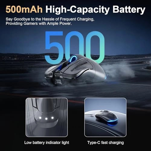 Tri-Mode Wireless Gaming Mouse - 2.4G/Bluetooth/USB-C