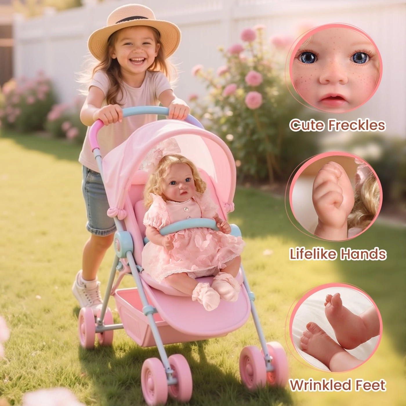 Bemi Reborn Baby Doll - 20 Inch Cloth Body Ages 3+