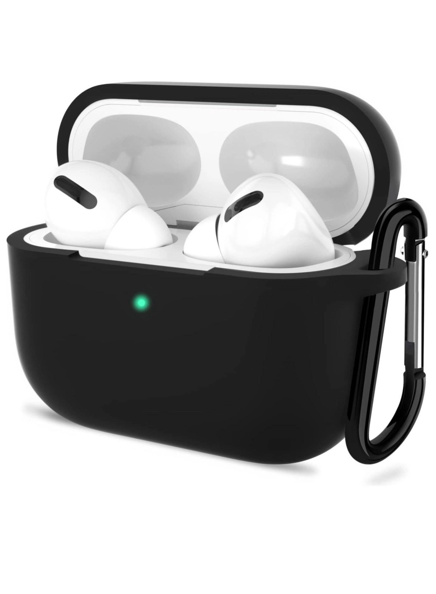 MIGOFAST AirPods Pro 2nd Generation Case - Silicone Black Keychain