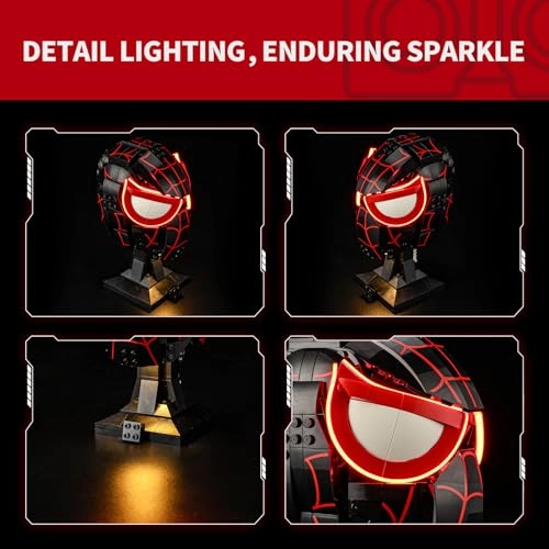 Light for LEGO Miles Morales' Mask 76329 - Plastic