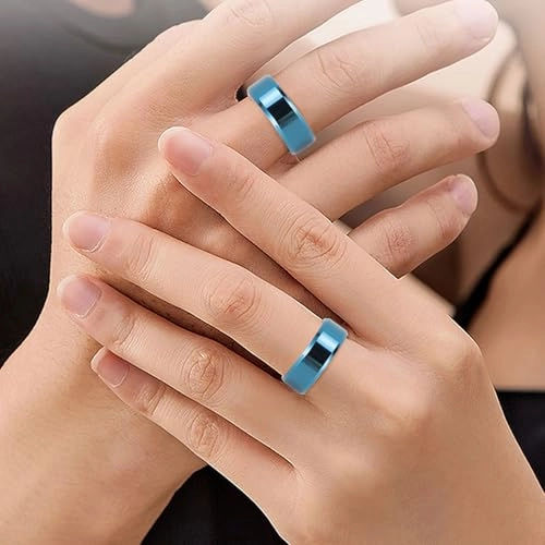 Smart Fitness Ring - Blue IP68 Water Resistant 7 Days