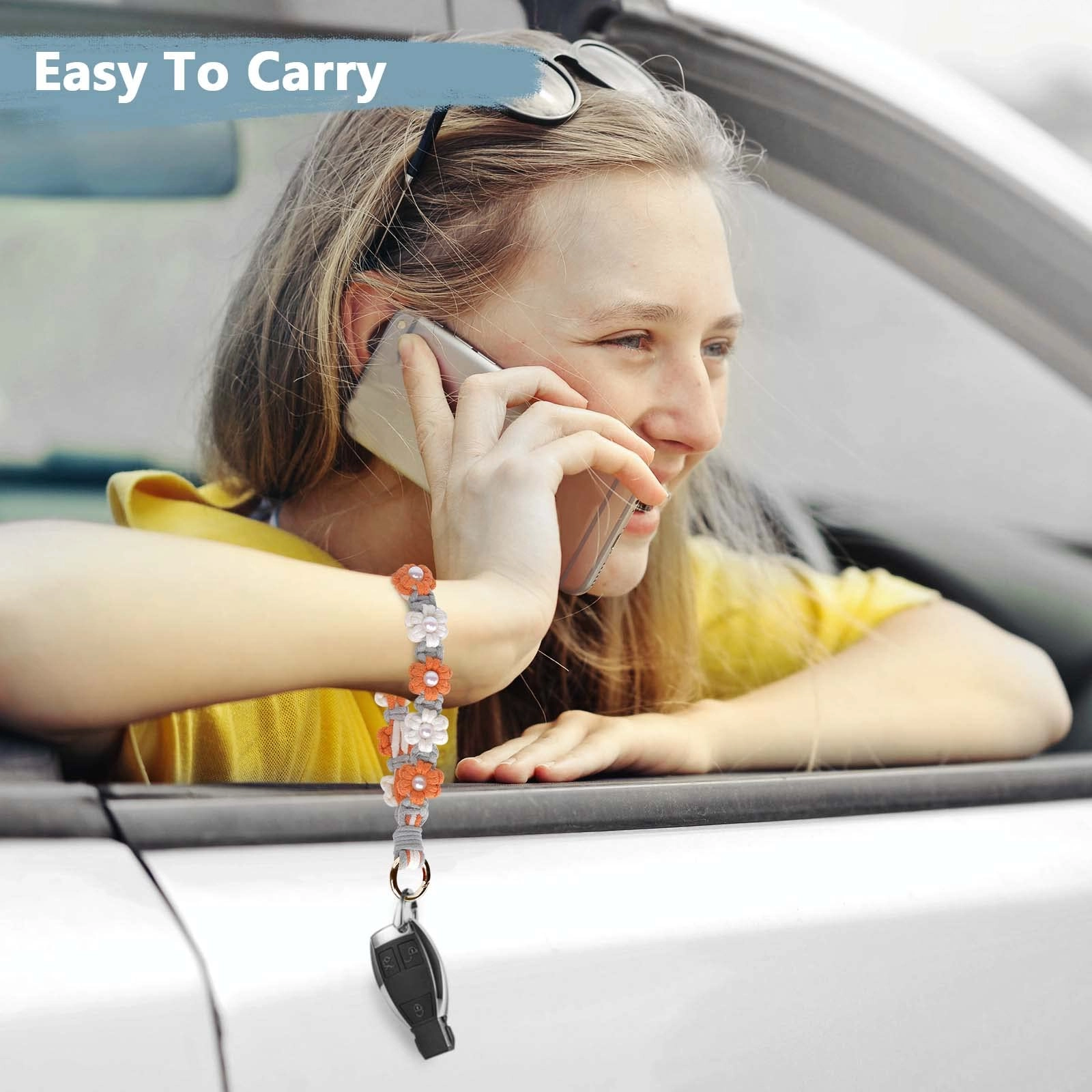 Boho Macrame Keychain - Car
