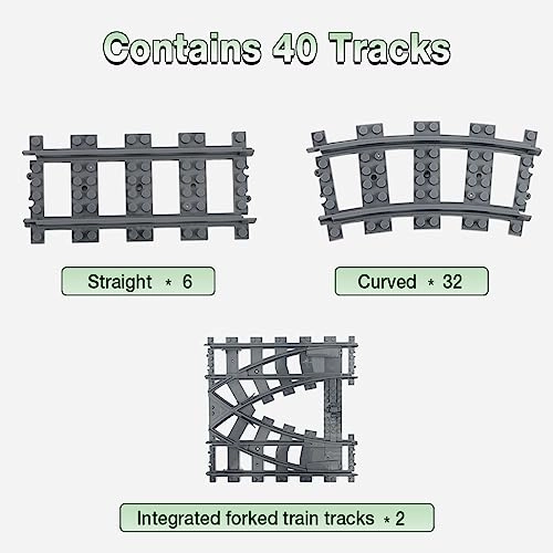 City Train Tracks - HO 40PCS
