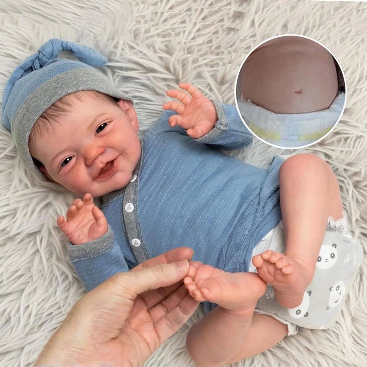 Zero Pam Reborn Doll - 48 cm Full-body silicone Male Ages 3+