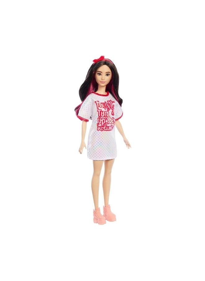 Barbie Fashionistas #214 - Black Wavy Hair Twist ‘n’ Turn Dress 65th Anniversary Ages 3+