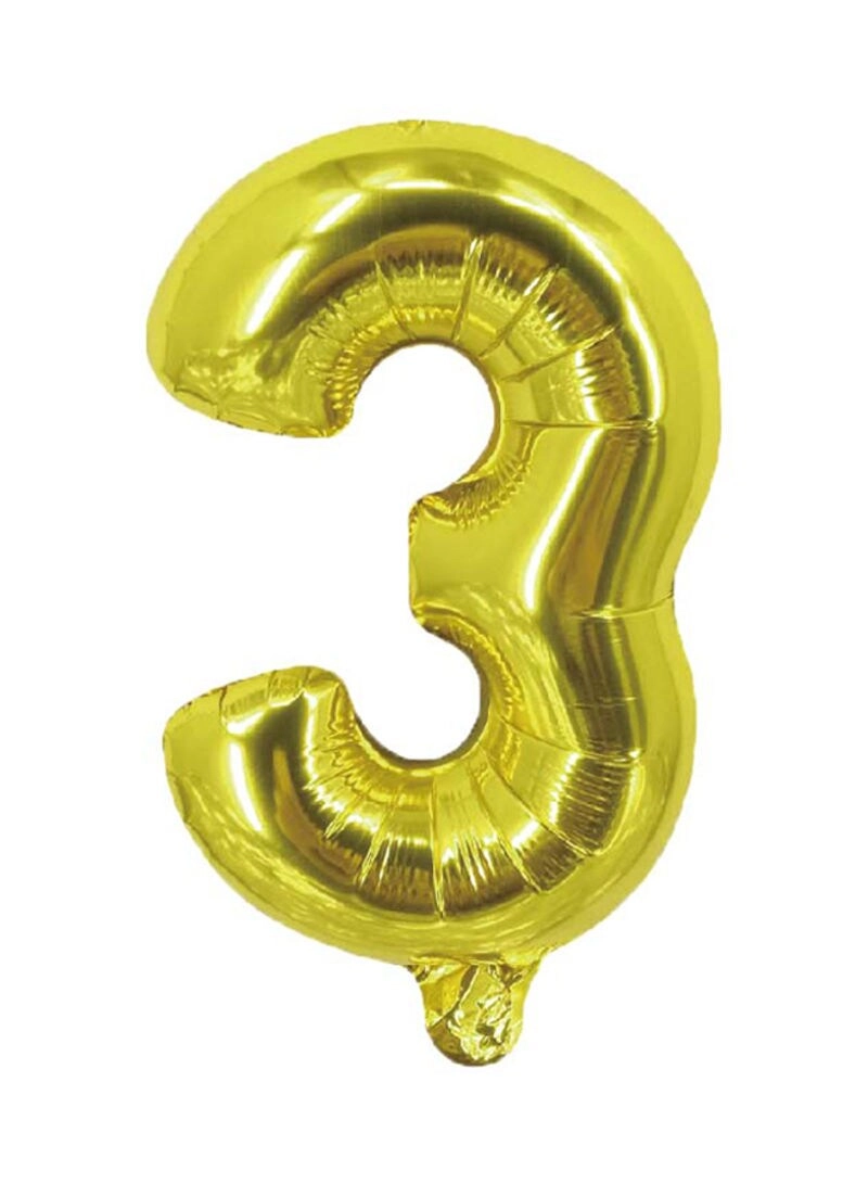Number 3 - Silver Foil 16-Inch