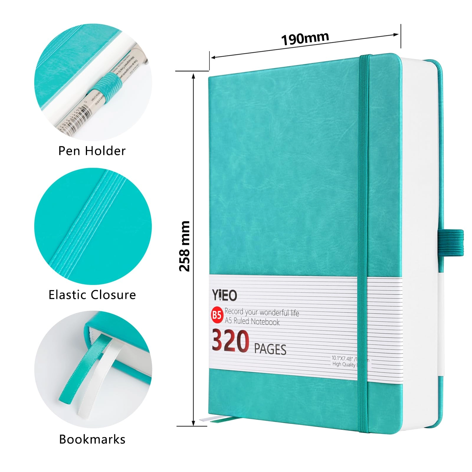 Notebook B5 Hardcover - Lined 320 Pages