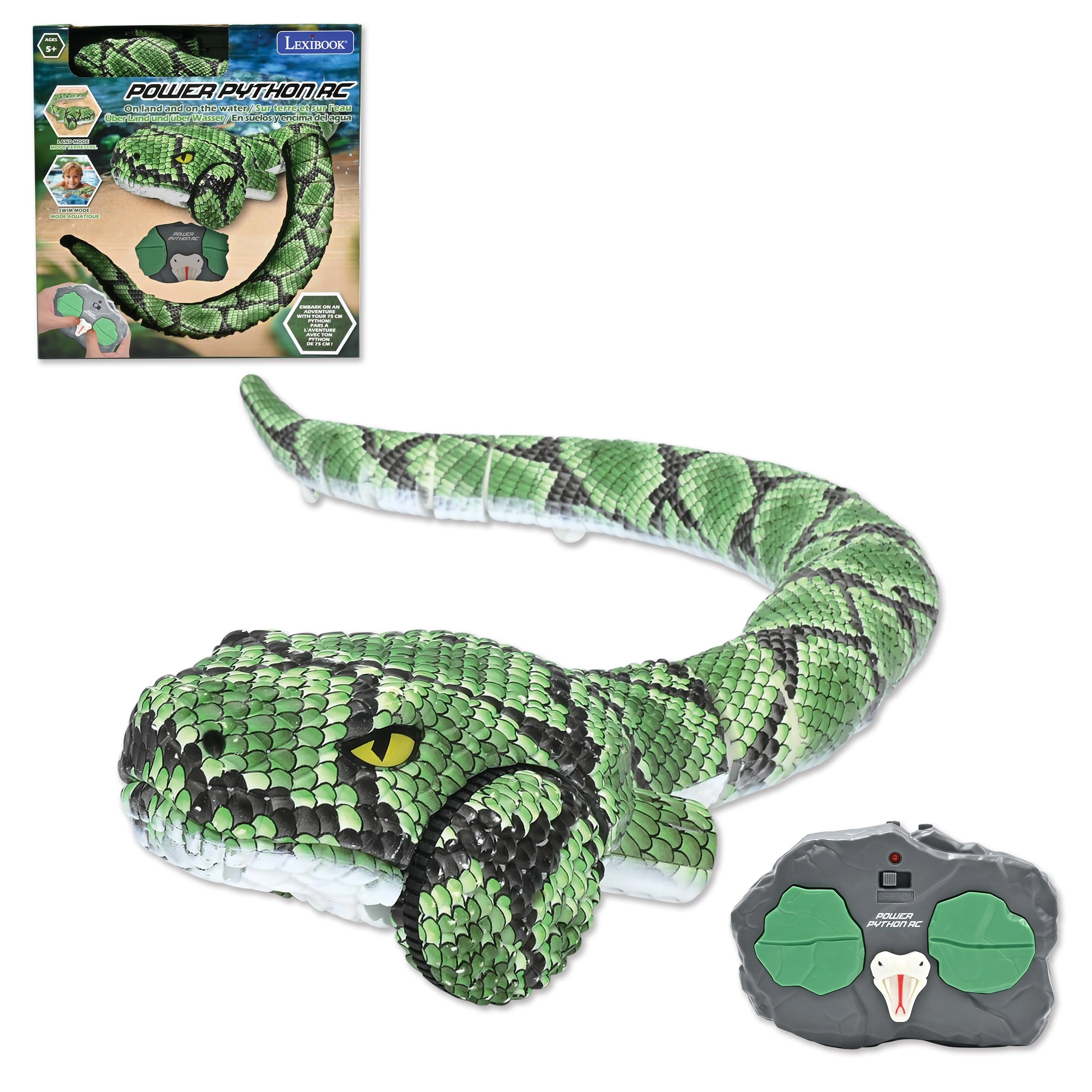 Lexibook Power Python RC - Radio-controlled Moves on land and water Extendable to 75 cm