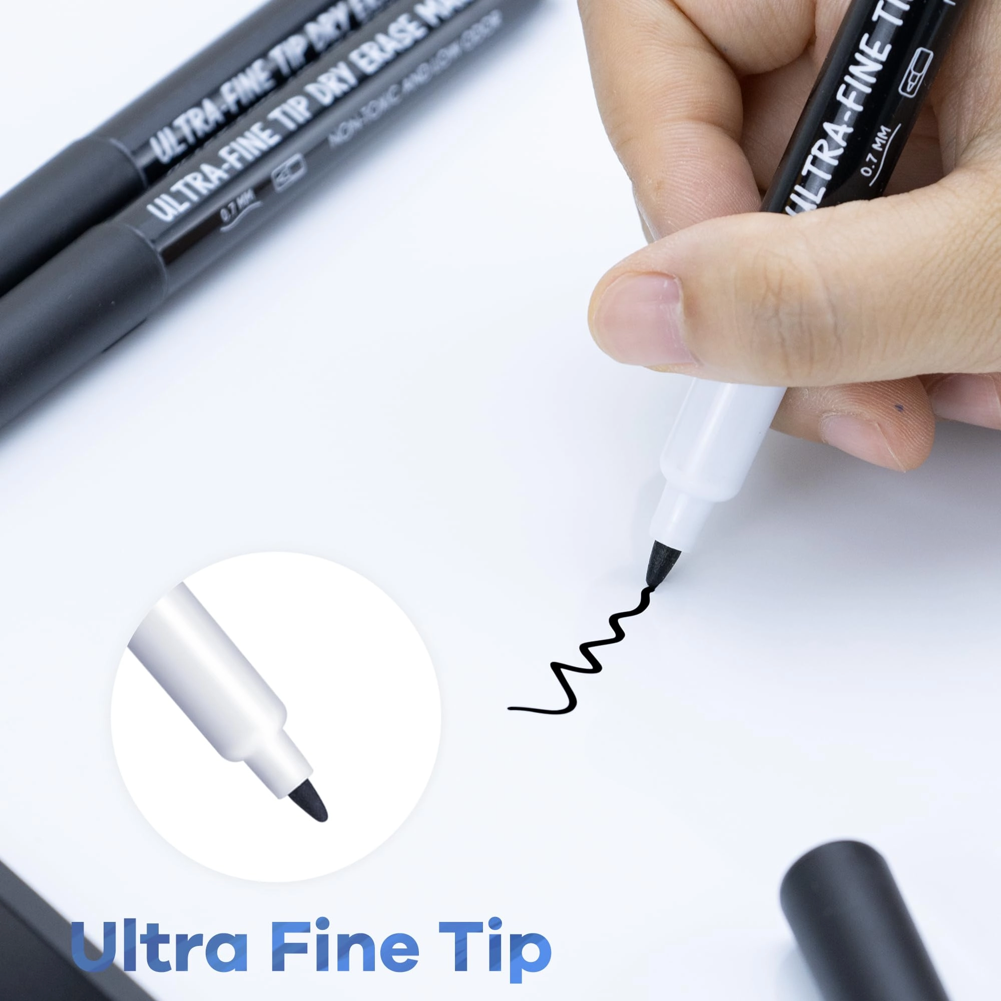 Magnetic Whiteboard Pens - 12 Colours Fine