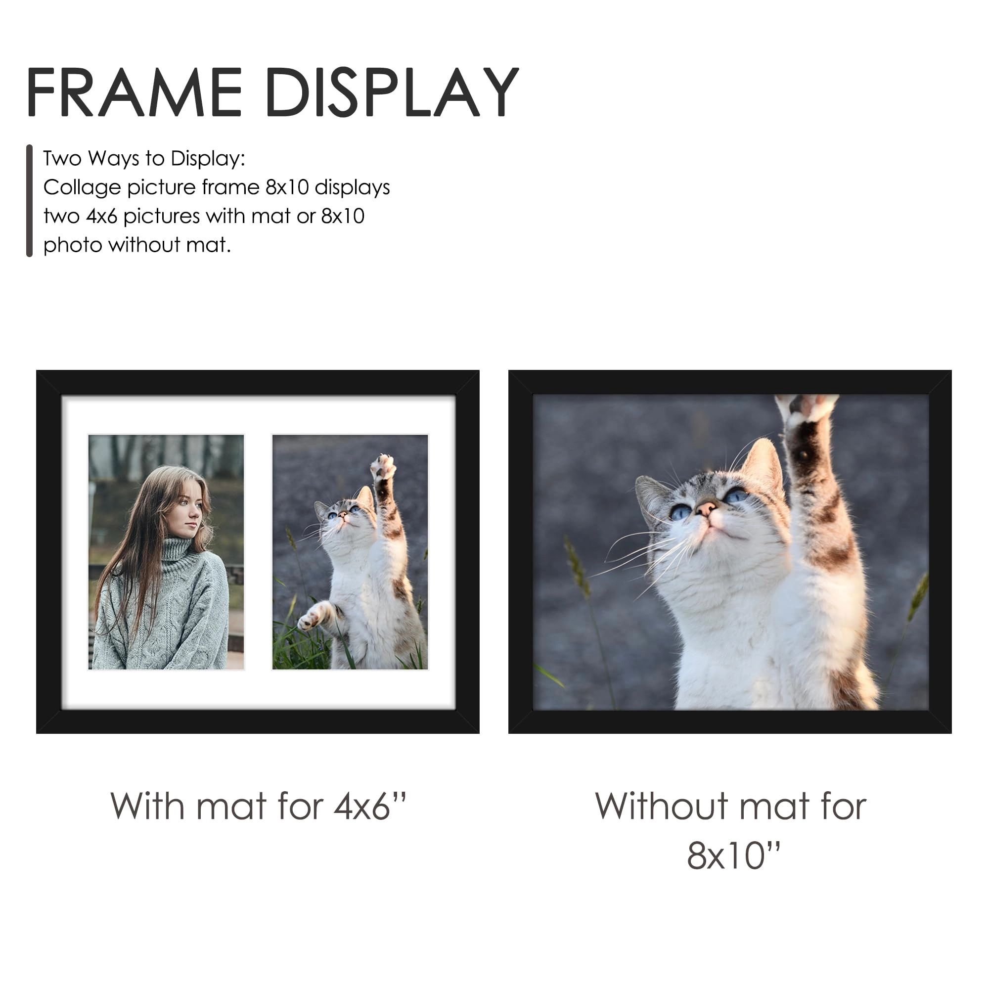 Double Picture Frame - 8x10 Two 4x6