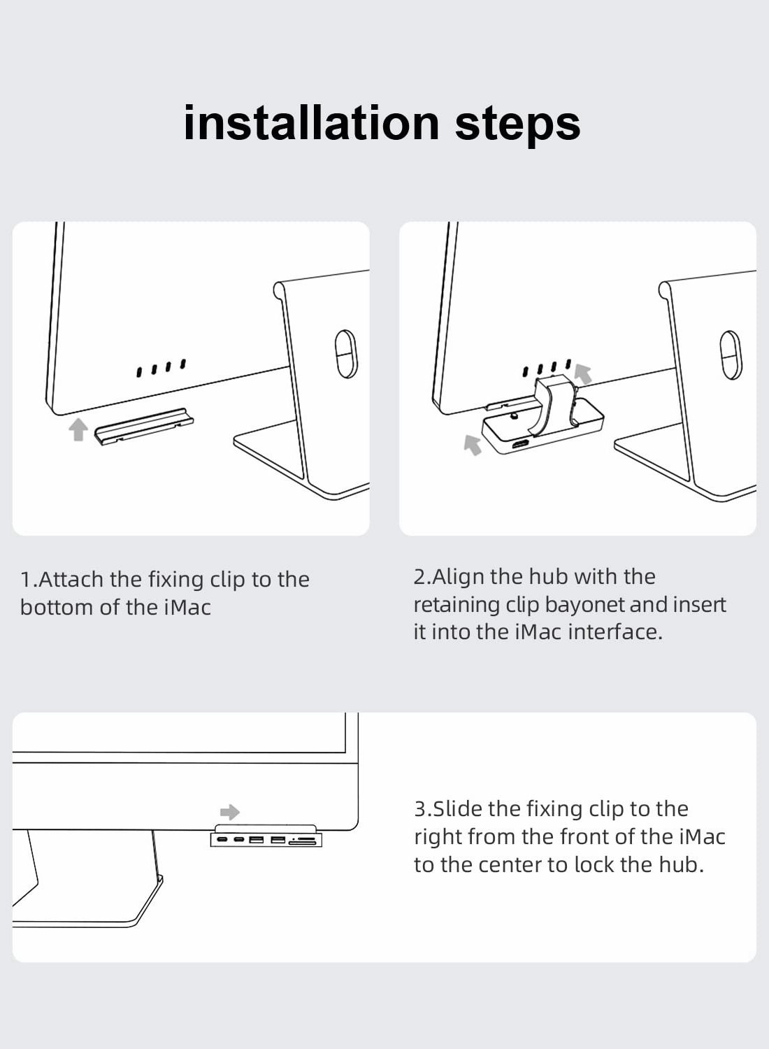 USB-C Clamp Hub - USB C iMac 2021 24 inch