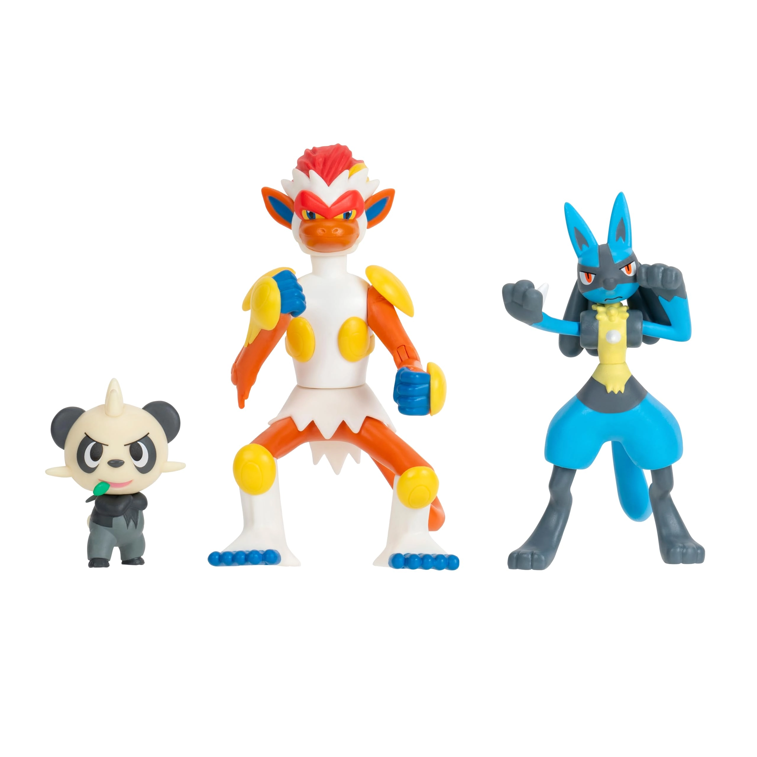 Jazwares LLC Pancham - 2-inch + Lucario - 3-inch + Infernape - 4.5-inch - Pokémon