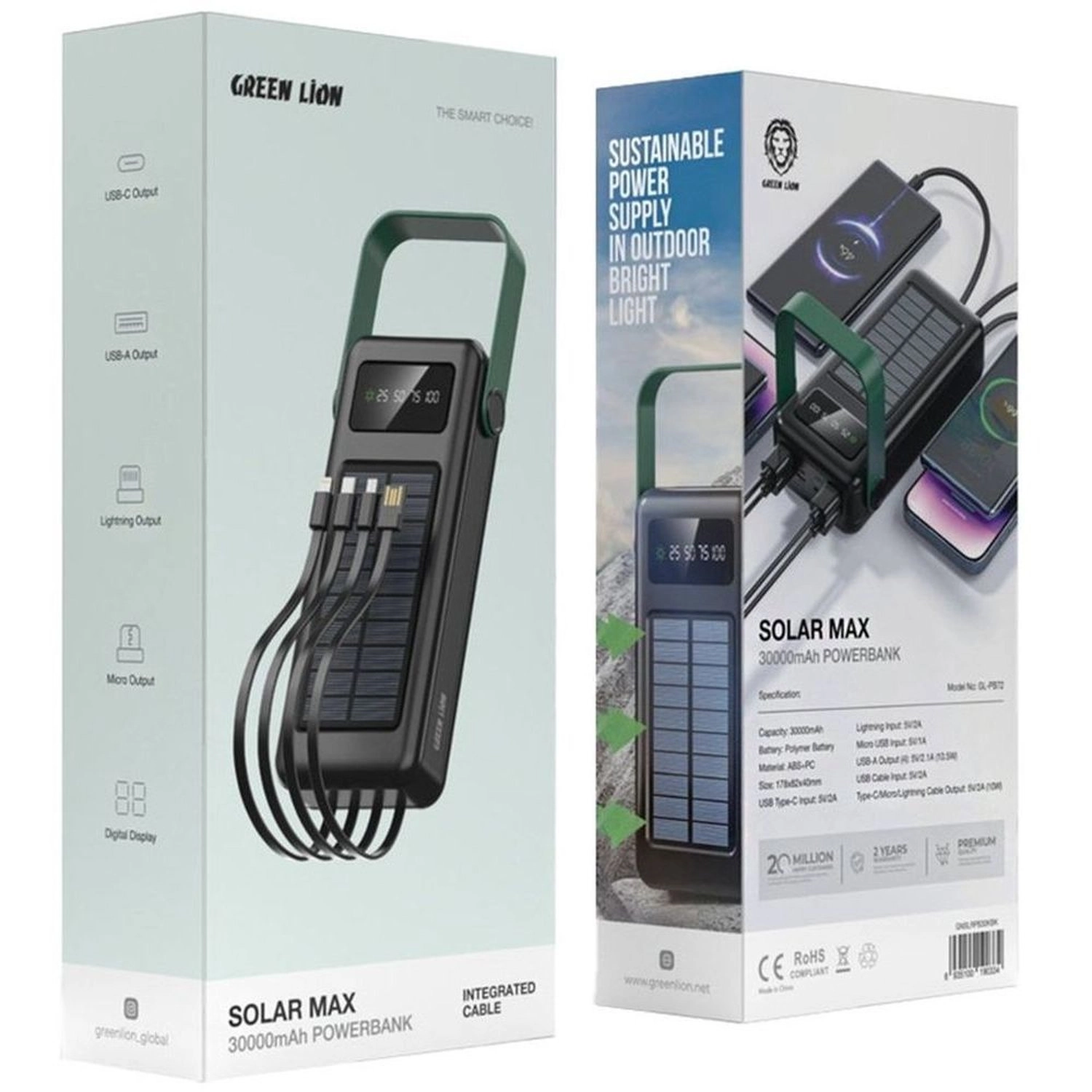 Solar Max - 30000mAh 10/10.5 Watts