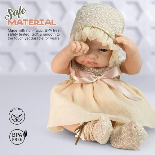 Reborn Baby Doll - 15 inch Silicone Washable Ages 3+