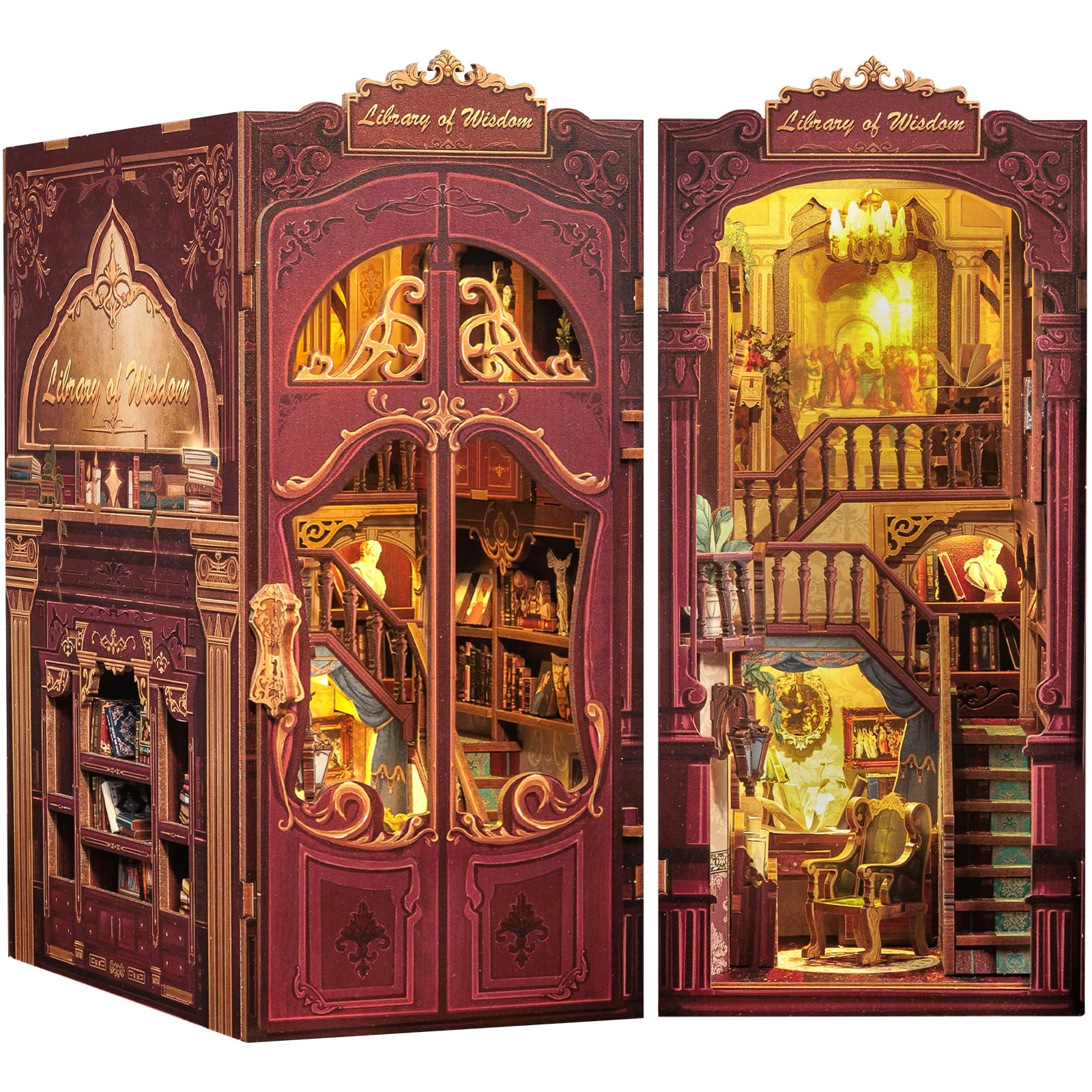 CuteBee Book Nook Kit - Library of Wisdom 1:12