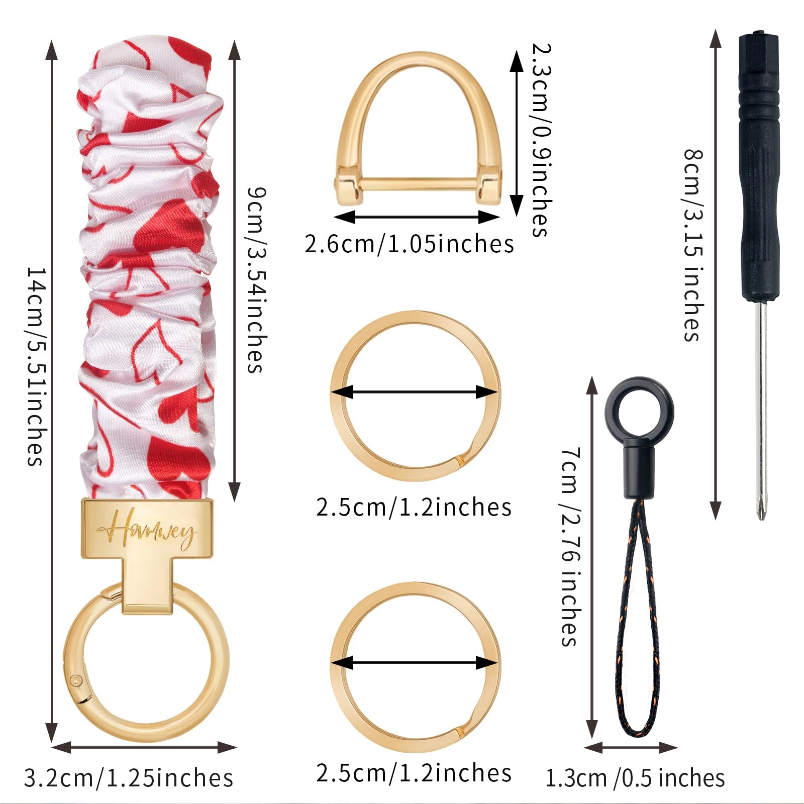 Stretchy Scrunchie Keychain Wristlet - Fun