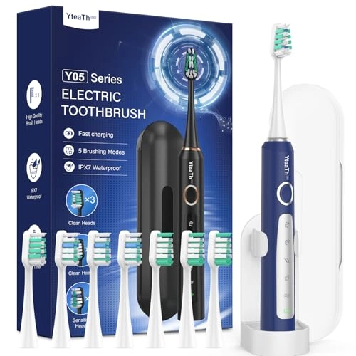 Y05U - 8 Toothbrush Heads 90 Days Battery Life 5 Brushing Modes