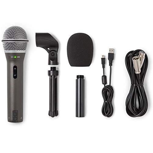 Q2U USB+XLR Microphone + ASVS4B + USB 2.0 A Male to A Female Extension Cable + Cleaning Cloth
