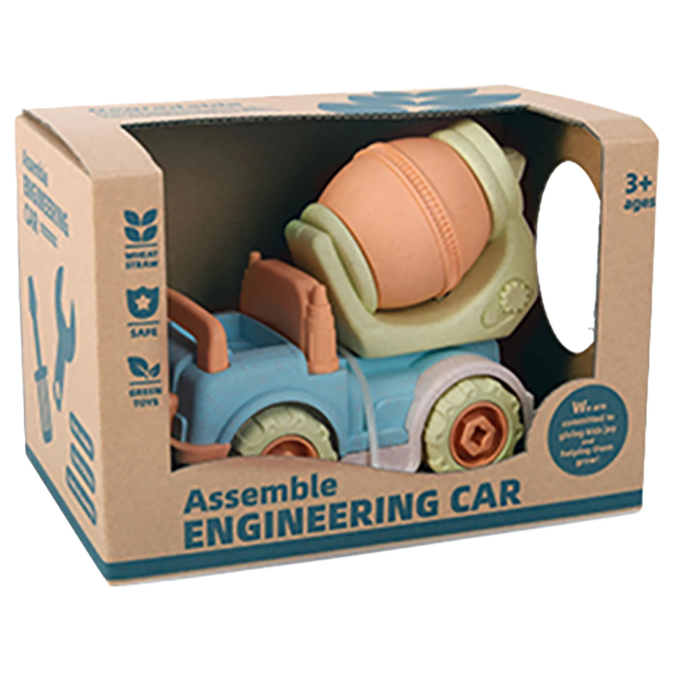 Assemble Mixer Truck - Free-wheel Suitable for 3 years & above